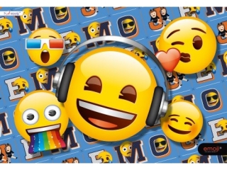 Podkład szkolny na biurko obustronny 55x38 cm EMOJI [opak=5s