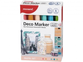 Markery akrylowe Deco Marker B 460 6 kol. Pastel MonAmi (2080001503) (SZK-1)