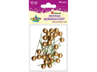 Drucik z kulk� O12mm z�ot� 24szt.