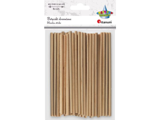 Dekoracyjne drewniane patyki TITANUM 10cmx3mm 60szt.