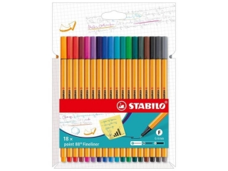Cienkopis STABILO point 88 etui kartonowe 18 szt. [opakowanie=10szt]