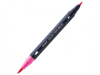 Marker wodny dwustronny z pdzelkami o dwch grubociach "Kwiaty" MONAMI - 6 kolorw - 1 szt. op.