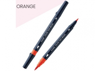 Marker wodny dwustronny z p�dzelkami o dw�ch grubo�ciach MONAMI pomara�czowy - 12 szt. op. [opakowanie=12szt]