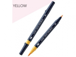 Marker wodny dwustronny z p�dzelkami o dw�ch grubo�ciach MONAMI ��ty - 12 szt. op. [opakowanie=12szt]
