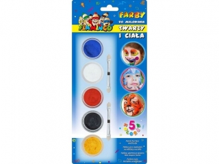 Farby do malowania twarzy duże 5 kolorów