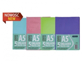 Okładka A5 PASTEL LINE nieregulowana, 5 szt