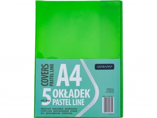 Ok�adka A4 PASTEL LINE nieregulowana, 5 szt