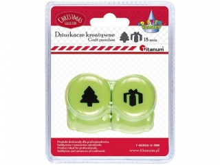 Dziurkacze z motywem 18mm zestaw 2szt. choinka, prezent
