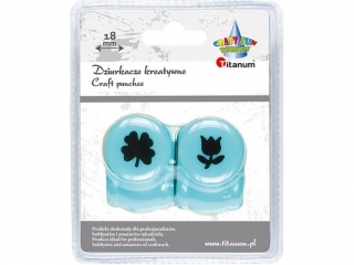 Dziurkacze z motywem 18mm zestaw 2szt. czterolista koniczyna, tulipan TITWLK26
