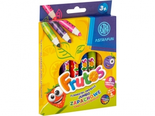Flamastry okrge zapachowe jumbo ASTRA FRUTOS - 8 kolorw  [opakowanie=12szt]