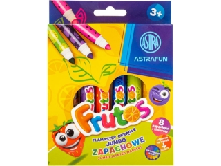 Flamastry okrge zapachowe jumbo ASTRA FRUTOS - 8 kolorw  [opakowanie=12szt]