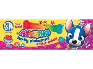 Farby plakatowe ASTRINO 12 kolorów 20ml