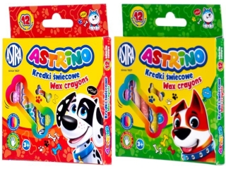 Kredki �wiecowe Astrino 12 kolor�w 8mm