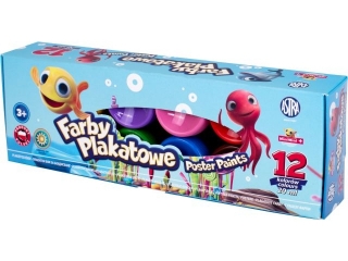 Farby plakatowe ASTRA 12 kolorw 20ml - Mini Mini