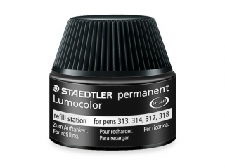 Atrament do Lumocolorw, permanent, czarny, Staedtler [opakowanie=4szt]