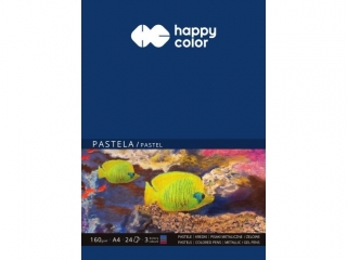 Blok do pasteli  A4, 24 ark, 3 kol, 160g, Happy Color