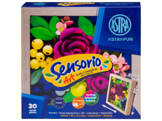 Zestaw lekkiej masy Sensorio Art z ramką ASTRAFUN Róży - 30 kol.