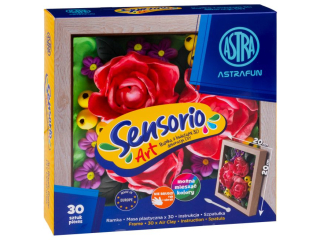 Zestaw lekkiej masy Sensorio Art z ramk ASTRAFUN Piwonii - 30 kol.