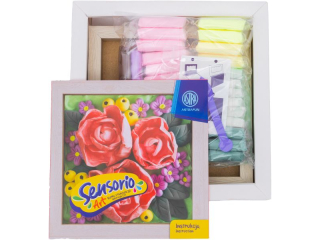 Zestaw lekkiej masy Sensorio Art z ramk ASTRAFUN Piwonii - 30 kol.