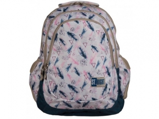 Plecak 43cm (17") ST.MAJEWSKI 4-komorowy BP6 Pirka boho