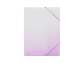 Zestaw ASTRAPAP A4 PP "Teczka kopertowa x2 + teczka z gumką" 3-pack, ombre lavender