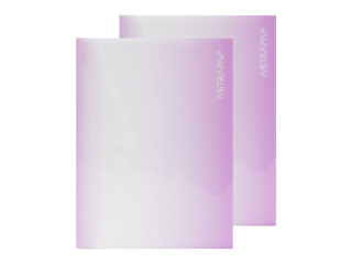 Zestaw ASTRAPAP A4 PP "Teczka kopertowa x2 + teczka z gumk�" 3-pack, ombre lavender