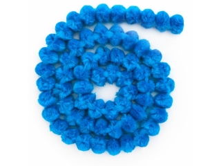GIRLANDA Z POMPON�W - NIEBIESKA [opakowanie=6szt] NZWR-DLP