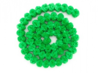 GIRLANDA Z POMPONÓW - ZIELONA