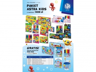 Pakiet ASTRA Kids o warto¶ci 1408 z³ + Gratis zestaw produktów Mini Mini o warto¶ci 140, 80 z³