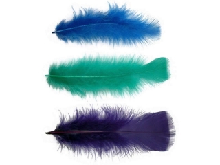 Pi�rka dekoracyjne puch mix kolor�w 8g kolory: granatowy, turkusowy TITWLK26