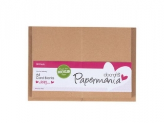 ZESTAW KOPERT I KART A6 - PAPERMANIA - RECYCLED KRAFT, 50 SZT.