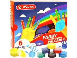 Farby do malowania palcami HERLITZ 6 kolorów 40ml