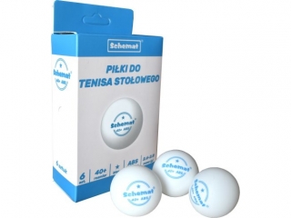 Piki do tenisa stoowego SCHEMAT 40+ ABS - 6szt.