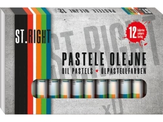 Pastele olejne ST.RIGHT 12 kolorów