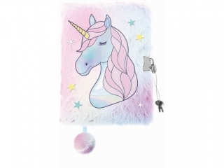 Pamiętnik z kłódką "włochacz i holo" A5, 96k UNICORN