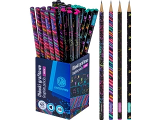 Owki ASTRAPEN grafitowe trjktne HB - Neon/Cats