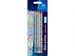 Owki grafitowe trjktne HB ASTRAPEN - Patterns - 4 szt. blister  [opakowanie=24szt]