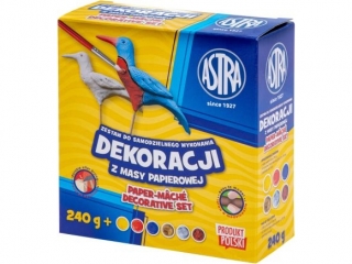 Masa papierowa Astra zestaw 240g, 6 kol x 10 ml, pdzelek  [opakowanie=4szt]