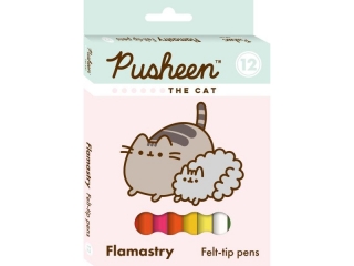 Flamastry 12 kolorów PUSHEEN [opakowanie=10szt]