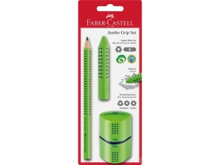 JUMBO GRIP SET JASNOZIELONY 1xOŁÓWEK GRIP+GUMKA GRIP+TEMPERÓ