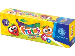 Farby plakatowe zapachowe ASTRA FRUTOS - 12 kolorw x 20 ml  [opakowanie=4szt]