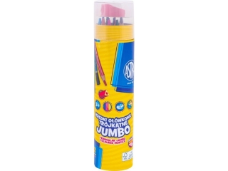 Kredki owkowe trjktne jumbo ASTRA w tubie - 12 kolorw + temperwka  [opakowanie=12szt]