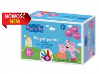 Farby do malowania palcami Peppa Pig 6 kol x 20 ml