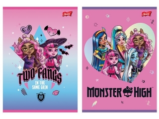 Zeszyt A5 16 kartek krata okładka laminowana 70 g/m2 MONSTER HIGH [opakowanie=15szt]