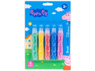 Farby w pędzelkach Peppa Pig - 5 szt. blister Nnowość