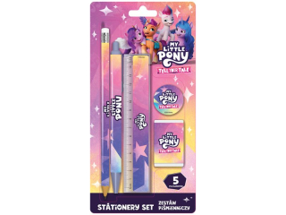 Zestaw pimienniczy My Little Pony 5 el. (linijka, gumka, temperwka, 2 owki) - blister Nnowo