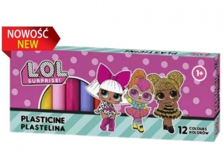 Plastelina szkolna L.O.L 12 kolor�w  [opakowanie=5szt]