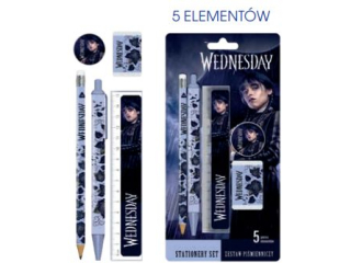 Zestaw pi�mienniczy  Wednesday 5 el. (linijka, gumka, temper�wka, d�ugopis, o��wek) - blister  [opakowanie=24szt]