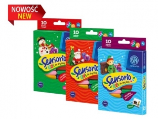 Lekka masa plastyczna ASTRAFUN Sensorio Kids Mikoaj Bawanek Elf - 10 kol  [opakowanie=12szt]