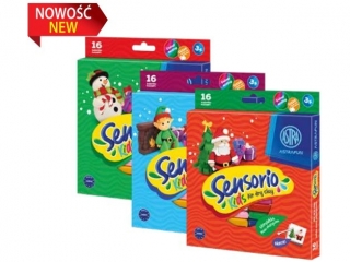 Lekka masa plastyczna ASTRAFUN Sensorio Kids Mikoaj Bawanek Elf -16 kol  [opakowanie=12szt]